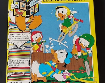 Vintage 1989 Donald Duck Comic Book No. 1 - 1 Norwegian Disney - Many Stories - Walt Disney Scandinavian Norway Collectible