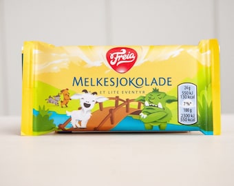 Noors sprookje "Three Billy Goats Gruff" Melkchocolade van Freia - 24 gram - Trolls - Noorwegen cadeau - Adventskalender gif