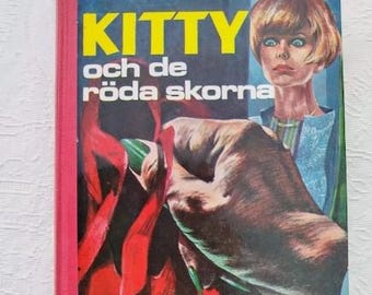 1968 El misterio de la zapatilla escarlata - Libro sueco de Nancy Drew - Carolyn Keene, Suecia de mediados de siglo - #33