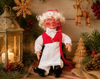 Nordic Scandinavian Christmas Gnome Nisse Tomte - Norwegian Swedish Denmark Ornament - Yule Home Decor - Hygge Decor