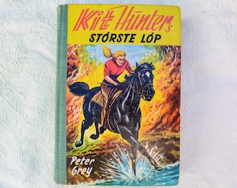 Vtg. Libro noruego - Kit Hunter Show Jumper "Bush Adventure" de Peter Gray - Regalo del libro norsk