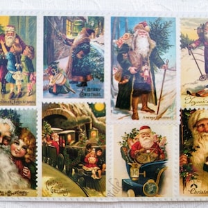 Carte de Noël scandinave du père Noël - Joyeux Noël - Saint-Nicolas - salutation suédoise norvégienne Dieu Jul Cartes postales