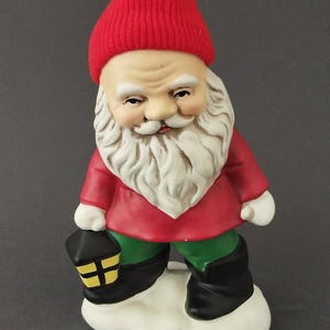 Nordic  Santa with Lantern – Vintage Christmas Gnome Figure - Denmark Norway Sweden Ornament Christmas collectible - Tomte Nisse