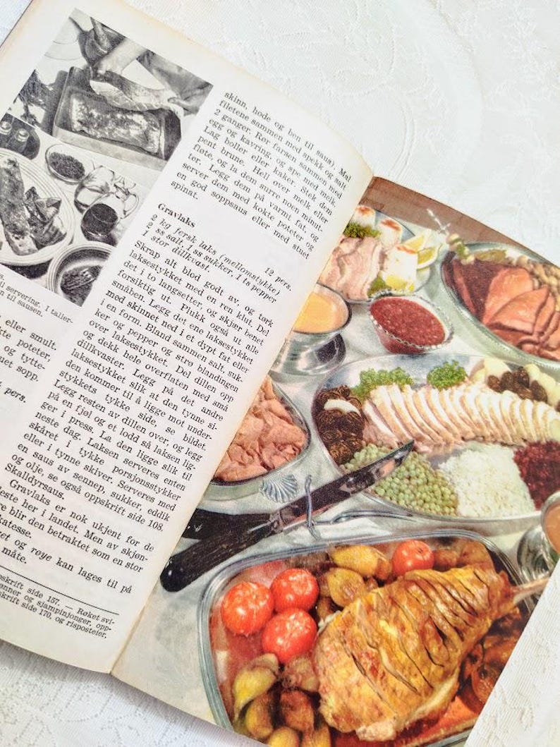1950s Norwegian Cookbook - God Mat - Recipe Book - Norway Scandinavian ...