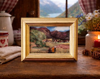 Porsgrund Porcelain Art tile - Into the Light by Harriet Backer Norway - NORWEGIAN Framed Art Tile