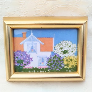 Framed Art Tile Porsgrund Porcelain NorwegianAnne Marie Odegaard  Norway - Decorative Tile