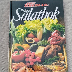 Vintage Norwegian Salad Cookbook – Scandinavian Recipe Book - Norway gift - Outdoor Cooking Cookbook