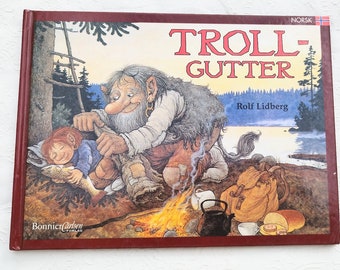 Rolf Lidberg Libro NORUEGO- Troll Gutter Boys - Libro de cuentos para niños NORSK- Libro norsk ilustrado - Libro clásico para niños