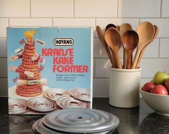 Noorse Kransekake Voormalig - Vintage Hoyang traditionele taartvormen voor bruiloftsfeest (6 ringen) - compleet 18 ringen
