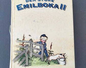 NORWEGIAN Astrid Lindgren Book - Den Store Emilboka II- NORSK Children's Illustration Book - Scandinavian Norway  gift