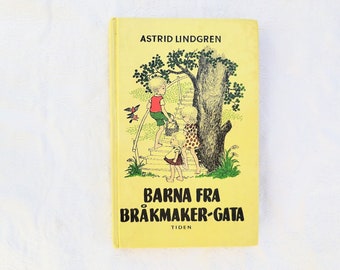 NORWEGIAN Astrid Lindgren Book - Barna Fra Bråkmaker - Gata - NORSK Children's Illustration Book - Scandinavian gift