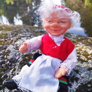 Scandinavian Christmas Elf Woman  - Swedish Norwegian  Denmark Nissemor Tomtemor - Nordic Christmas Decor