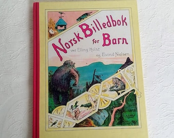Libro infantil noruego vintage - Norsk Billedbok for Barn de Elling Holst & Eivind Nielsen – Cuentos de hadas nórdicos escandinavos clásicos