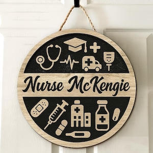 School Nurse Gift, Classroom Decor, Nurse Door Hanger, Nurse Sign Wall Art, First Day of School Sign, School Medical Nursing Staff