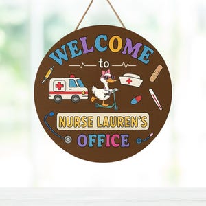 Personalized School Nurse Door Sign, School Nurse Gift, Custom School Nurse Door Hanger, New Nurse Sign, Back To School, Medical Room Decor
