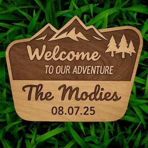 Custom USA National Parks Sign | Personalized Wedding Sign | National Park Family Name Sign | National Parks Welcome Sign | Camper RV Gift