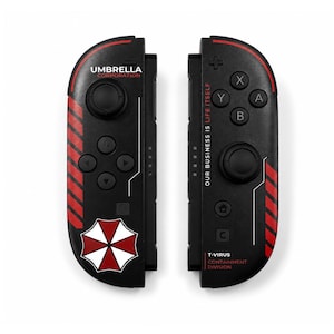 Custom Evil Corp Nintendo Switch 2 Joy-Cons with TMR Drift-Resistant Joysticks, 1-Year Warranty