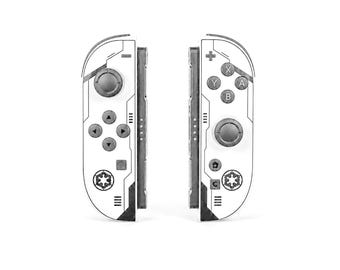 Custom White Trooper Nintendo Switch 2 Joy-Cons with TMR Drift-Resistant Joysticks, 1-Year Warranty