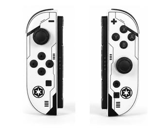 Aangepaste witte Trooper Nintendo Switch 2 Joy-Cons met TMR-joysticks die drift tegengaan, 1 jaar garantie