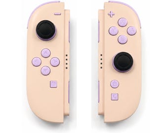 Aangepaste roze/paarse Nintendo Switch 2 Joy-Cons met TMR-joysticks die drift tegengaan, 1 jaar garantie