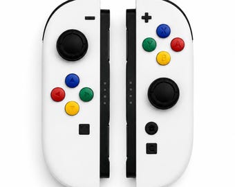 Custom White Retro Nintendo Switch 2 Joy-Cons with TMR Drift-Resistant Joysticks, 1-Year Warranty
