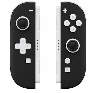 Custom Black White Nintendo Switch 2 Joy-Cons with TMR Drift-Resistant Joysticks, 1-Year Warranty