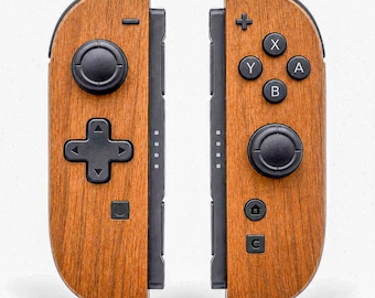 Custom Wood Grain D Pad Nintendo Switch 2 Joy-Cons with TMR Drift-Resistant Joysticks, 1-Year Warranty