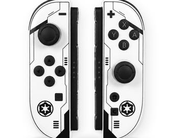 Nintendo Switch 2 Joy-Cons personalizados White Trooper com joysticks TMR anti-drift, 1 ano de garantia.