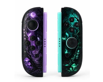 Custom Mystic Forest Nintendo Switch 2 Joy-Cons with TMR Drift-Resistant Joysticks, 1-Year Warranty