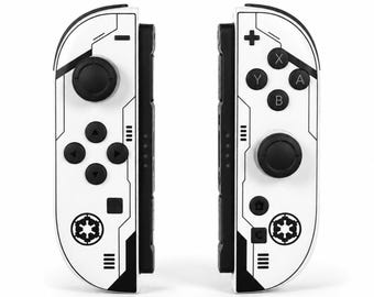 Custom White Trooper Nintendo Switch 2 Joy-Cons with TMR Drift-Resistant Joysticks, 1-Year Warranty