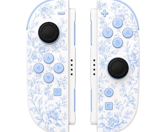 Custom French Toile Nintendo Switch 2 Joy-Cons with TMR Drift-Resistant Joysticks, 1-Year Warranty