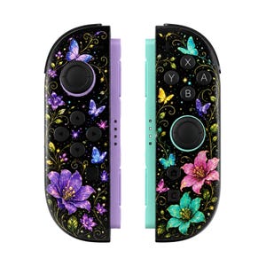 Flower Custom Joy-Cons for Nintendo Switch 2 with TMR Joysticks