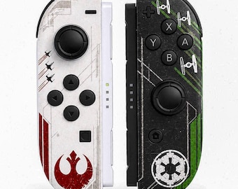 Custom Rebel vs Empire Nintendo Switch 2 Joy-Cons with TMR Drift-Resistant Joysticks, 1-Year Warranty