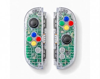 Custom Double Clear Colorful  Nintendo Switch 2 Joy-Cons with TMR Drift-Resistant Joysticks, 1-Year Warranty