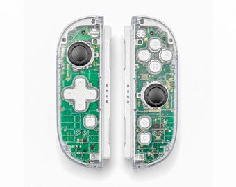 Custom Clear White D-Pad Nintendo Switch 2 Joy-Cons with TMR Drift-Resistant Joysticks, 1-Year Warranty