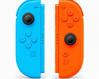 Custom Blue Orange Nintendo Switch 2 Joy-Cons with TMR Drift-Resistant Joysticks, 1-Year Warranty