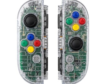 Custom Double Clear Colorful  Nintendo Switch 2 Joy-Cons with TMR Drift-Resistant Joysticks, 1-Year Warranty