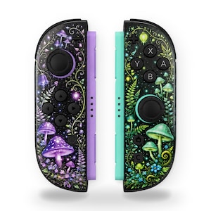 Mystic Mushroom Forest Custom Joy-Cons for Nintendo Switch 2 with TMR Joysticks