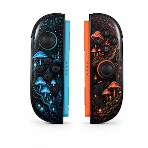 Custom Mushroom Nintendo Switch 2 Joy-Cons with TMR Drift-Resistant Joysticks, 1-Year Warranty