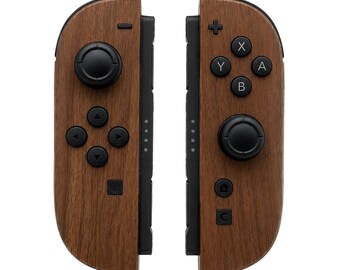 Custom Wood Grain Nintendo Switch 2 Joy-Cons with TMR Drift-Resistant Joysticks, 1-Year Warranty
