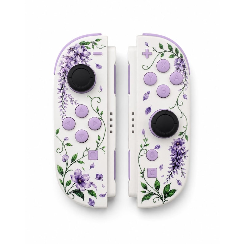 Joy-Cons personalizados color lavanda para Nintendo Switch 2 con joysticks TMR resistentes a la deriva, 1 año de garantía. imagen 1