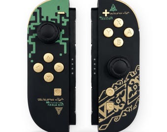 Joy-Cons personalizados do Kingdom Tears para Nintendo Switch (2 unidades) com tecnologia TMR anti-drift e 1 ano de garantia.