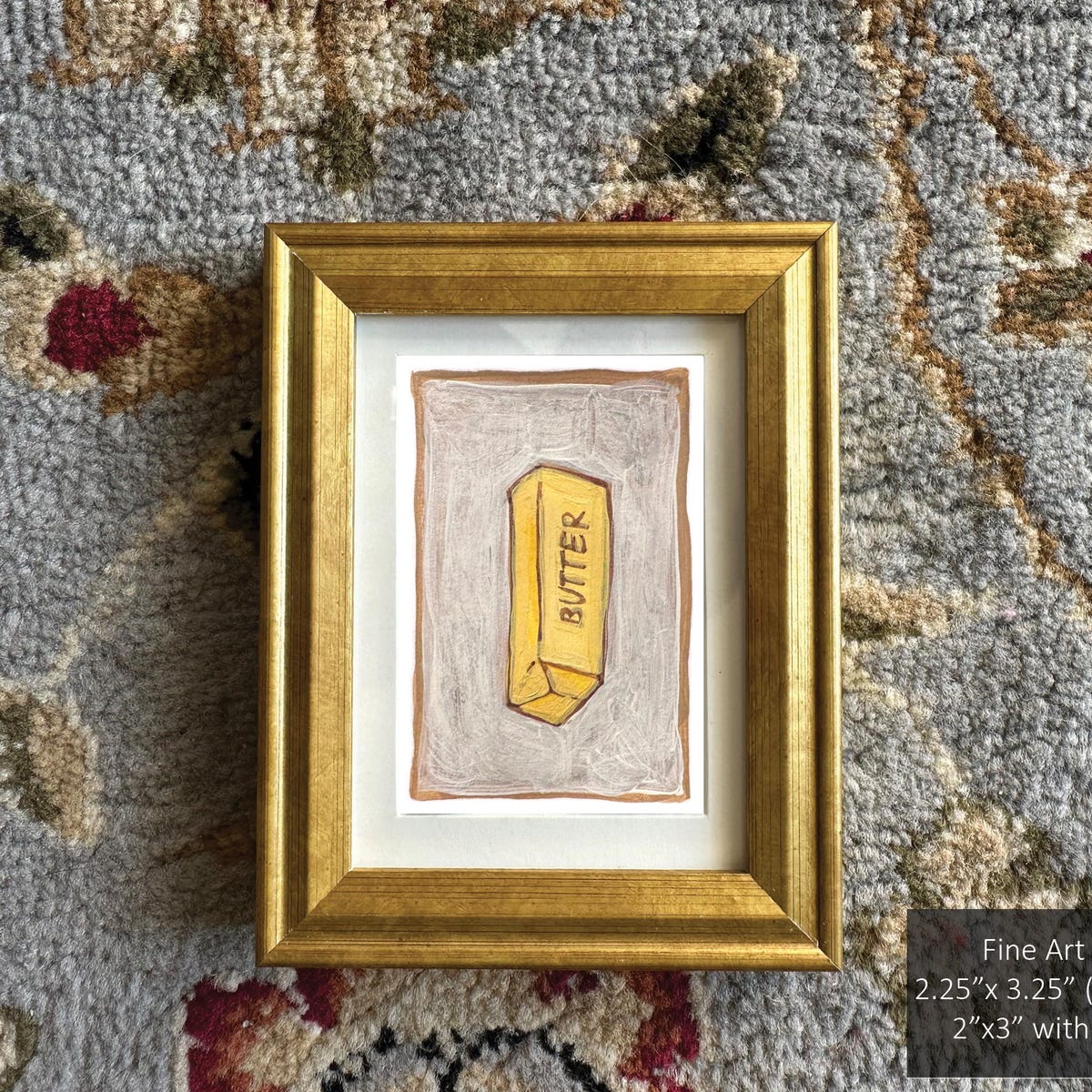 Butter Painting Print: Kitchen Food Art (2.25 x 3.25)