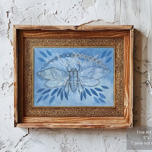Bug Art Print, Nature wall art, Nature print, Cicada art, Cicada bug, Insect art print, Insect wall art, Decor, Frame, Gift for Nature Lover