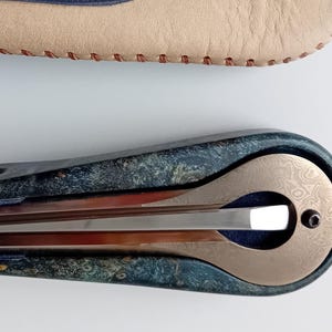 Jaw harp by Ustinov - Seed, Damaskus Steel. Key A#1. Premium case. Unique collectible item.