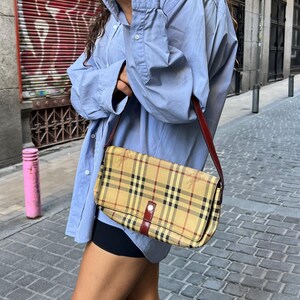 Burberry 90s shoulder bag grey discount