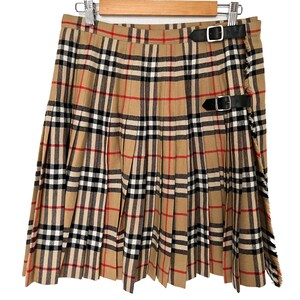 スカート litmus vintage Burberry skirt Burberrys' Skirt Plaid Wool Classic Vintage straight pencil
