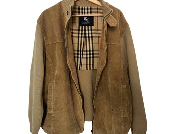 Chaqueta Burberry vintage de pana y lana color camel unisex