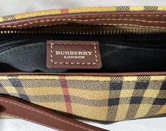 Vintage Burberry Shoulder Bag With Leather Novacheck Print