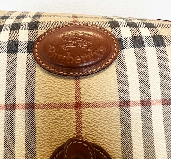 Vintage Burberry Backpack With Novacheck Leather Print. Burberry